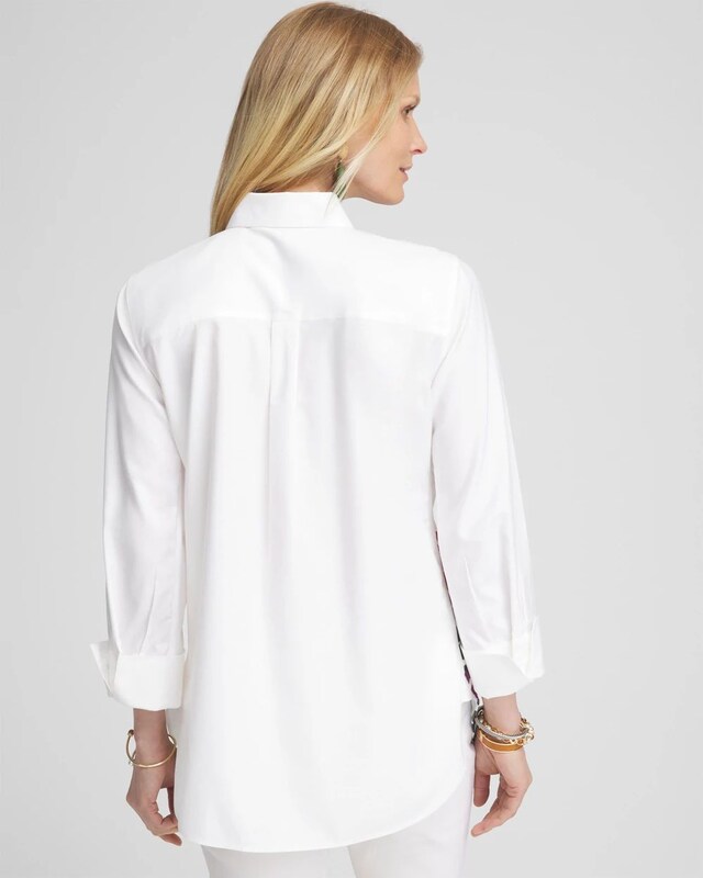 No Iron Stretch Placed Floral Shirt - image 3
